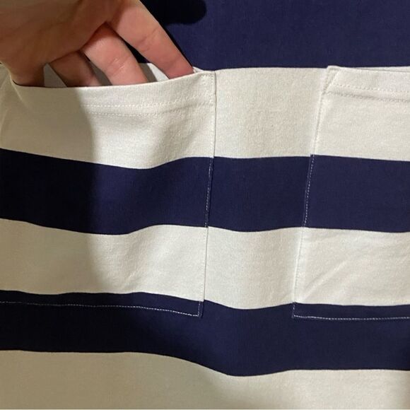 Joules Navy & White Stripe Floral Dress - Picture 3 of 6